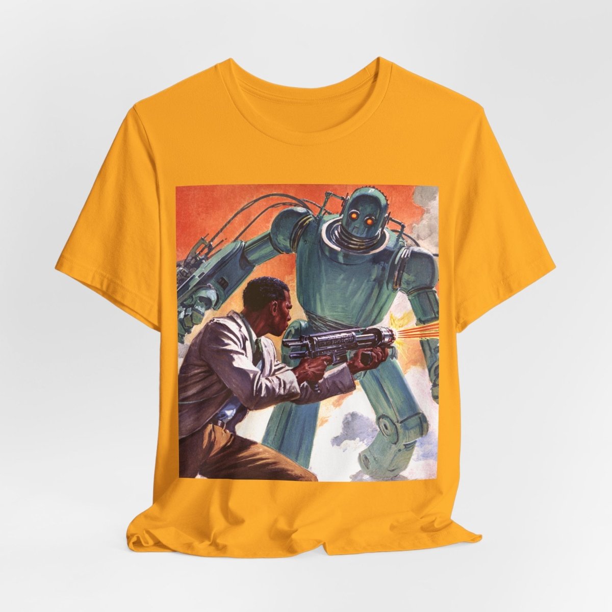 Robot Battle T-Shirt - Afrocentric Art by The Trini Gee