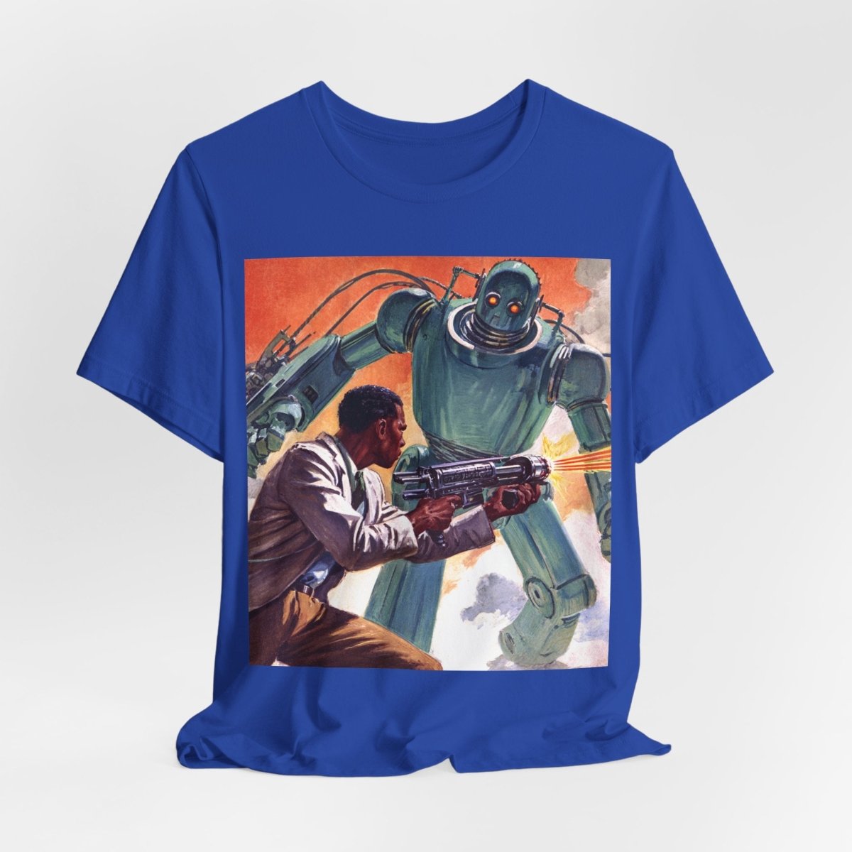 Robot Battle T-Shirt - Afrocentric Art by The Trini Gee