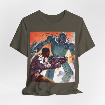 Robot Battle T-Shirt - Afrocentric Art by The Trini Gee