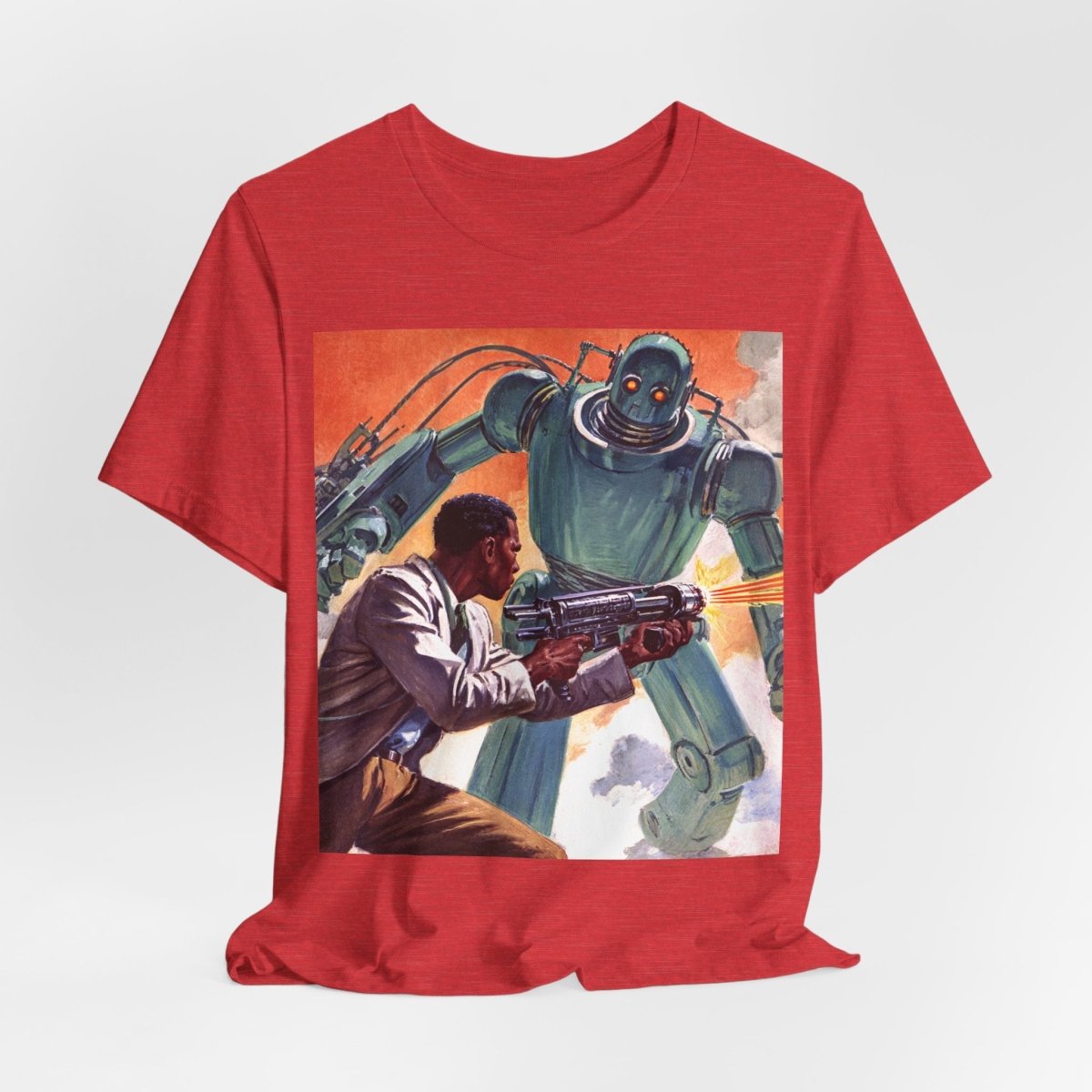 Robot Battle T-Shirt - Afrocentric Art by The Trini Gee