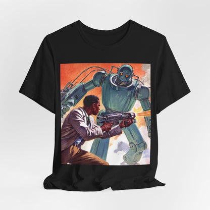 Robot Battle T-Shirt - Afrocentric Art by The Trini Gee