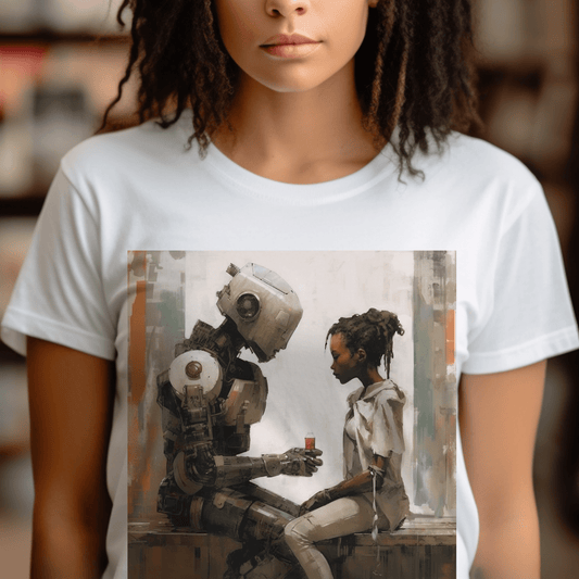 Robot Drink Shirt - Afrocentric Art by The Trini Gee