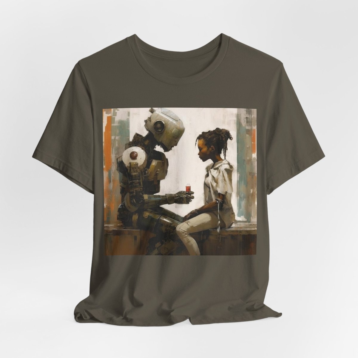 Robot Drink Shirt - Afrocentric Art by The Trini Gee