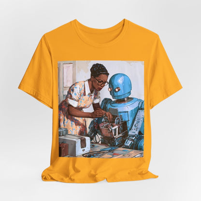 Robot Repair Queen Shirt - Afrocentric Art by The Trini Gee