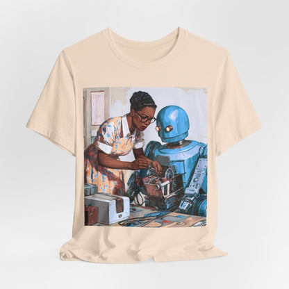 Robot Repair Queen Shirt - Afrocentric Art by The Trini Gee