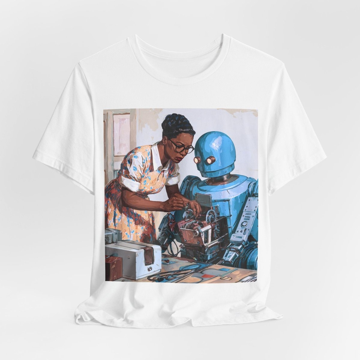 Robot Repair Queen Shirt - Afrocentric Art by The Trini Gee