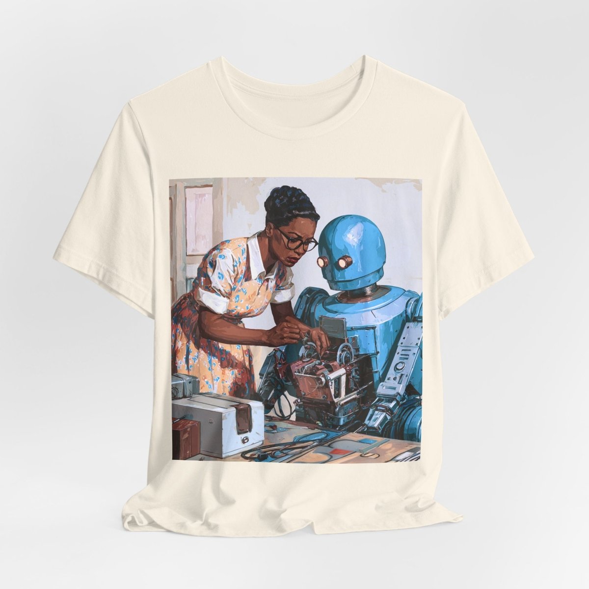 Robot Repair Queen Shirt - Afrocentric Art by The Trini Gee