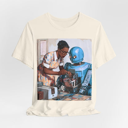 Robot Repair Queen Shirt - Afrocentric Art by The Trini Gee