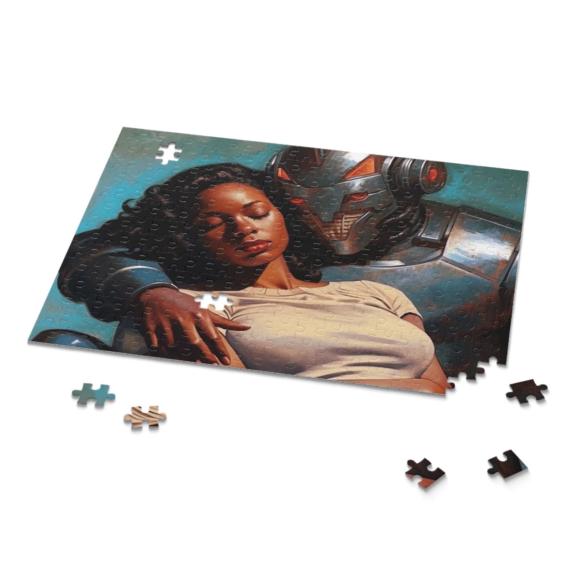 Robot Rescue Puzzle - Afrocentric Art by The Trini Gee