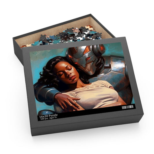 Robot Rescue Puzzle - Afrocentric Art by The Trini Gee