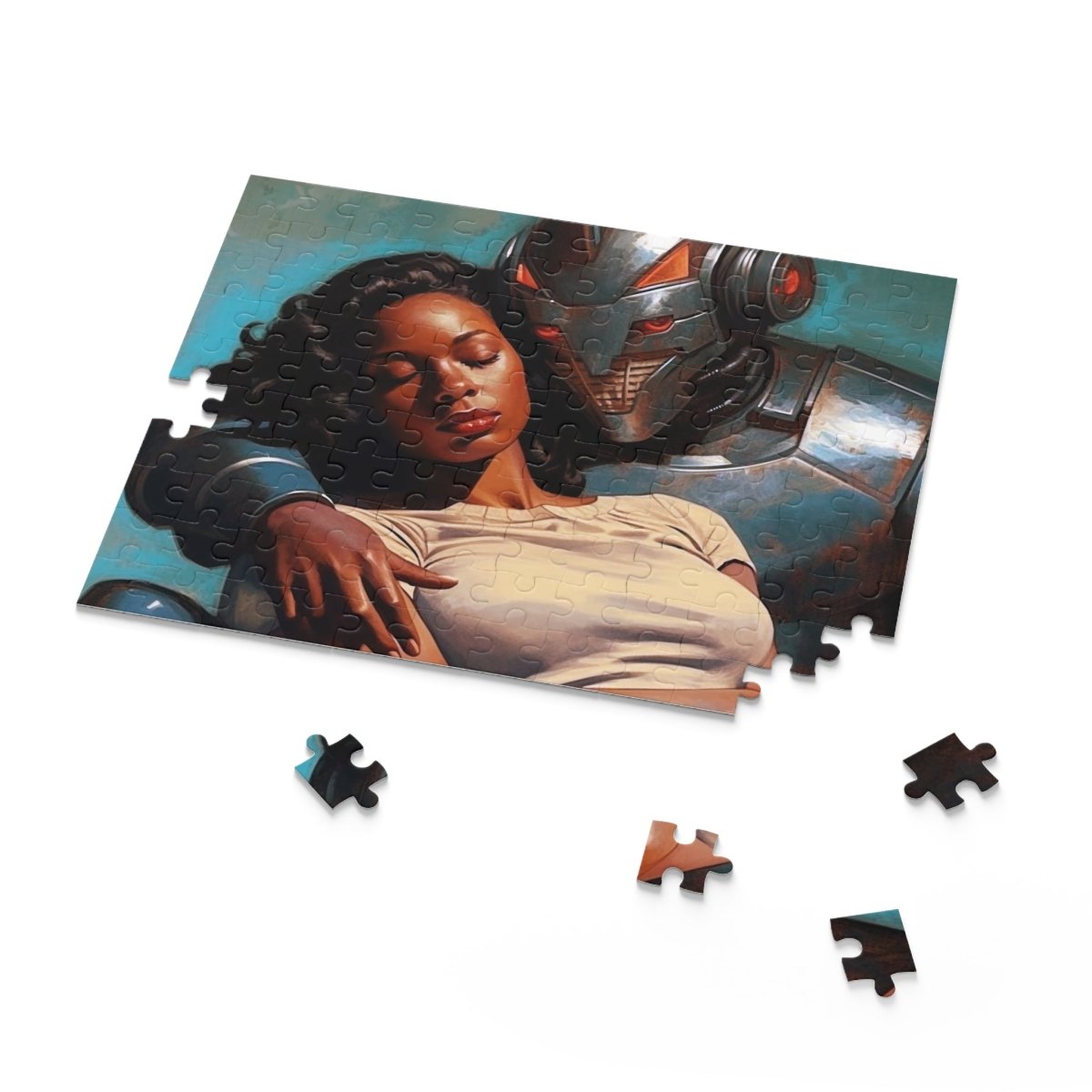 Robot Rescue Puzzle - Afrocentric Art by The Trini Gee