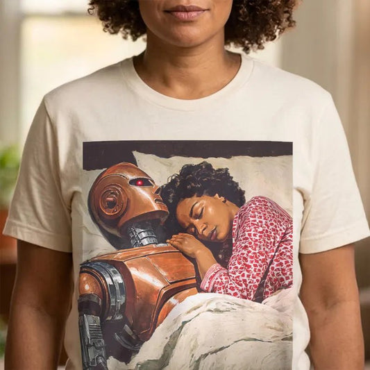 Robot Romance Shirt - Afrocentric Art by The Trini Gee