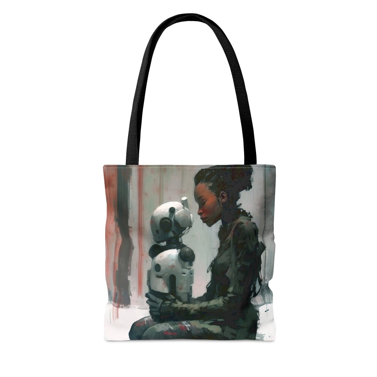 Robotics Girl Tote Bag - Afrocentric Art by The Trini Gee