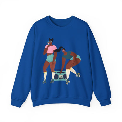 Roller Girls Sweatshirt - Afrocentric Art by The Trini Gee