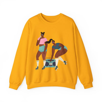 Roller Girls Sweatshirt - Afrocentric Art by The Trini Gee