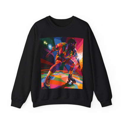 Roller Rink Soul Sweatshirt - Afrocentric Art by The Trini Gee