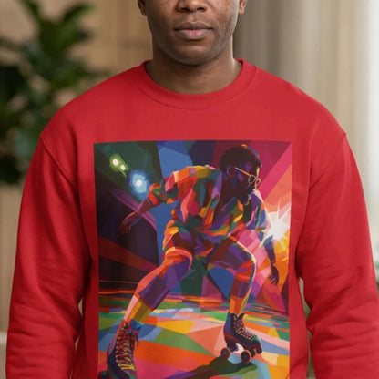 Roller Rink Soul Sweatshirt - Afrocentric Art by The Trini Gee