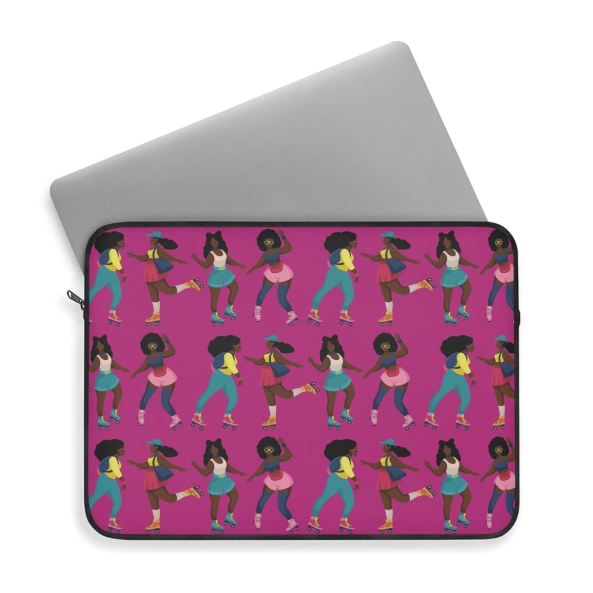 Roller Skates Laptop Sleeve - Afrocentric Art by The Trini Gee