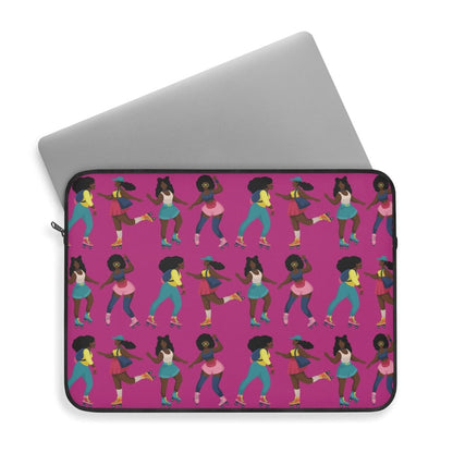 Roller Skates Laptop Sleeve - Afrocentric Art by The Trini Gee