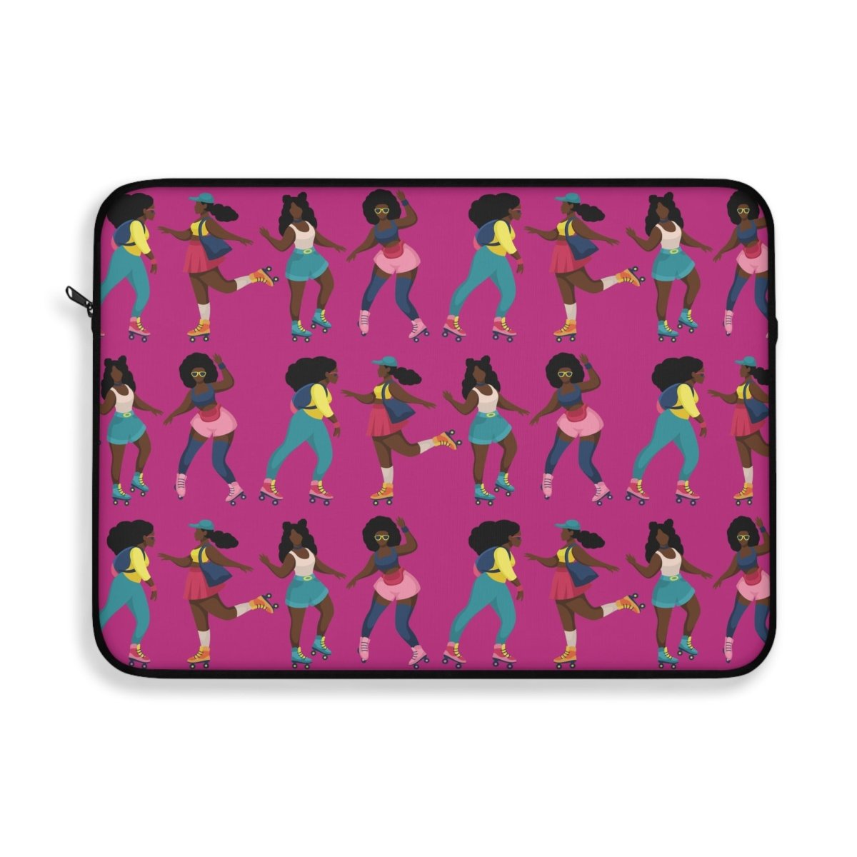 Roller Skates Laptop Sleeve - Afrocentric Art by The Trini Gee