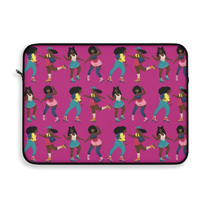 Roller Skates Laptop Sleeve - Afrocentric Art by The Trini Gee