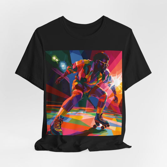 Roller Skating T-shirt - Afrocentric Art by The Trini Gee