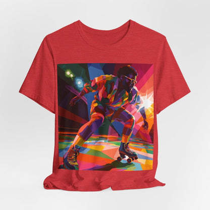 Roller Skating T-shirt - Afrocentric Art by The Trini Gee