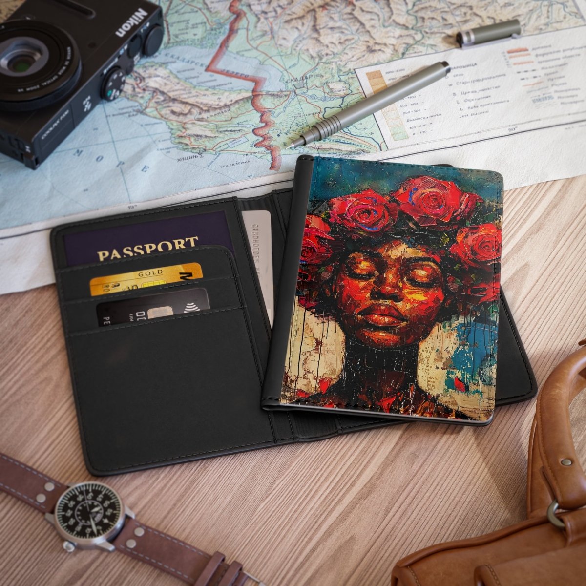 Rose Crown Passport Cover - The Trini Gee