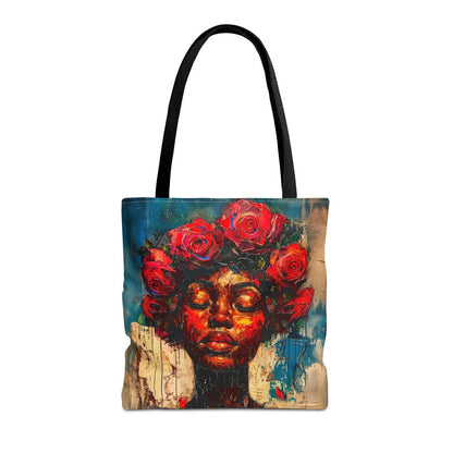 Rose Crown Tote Bag - Afrocentric Art by The Trini Gee
