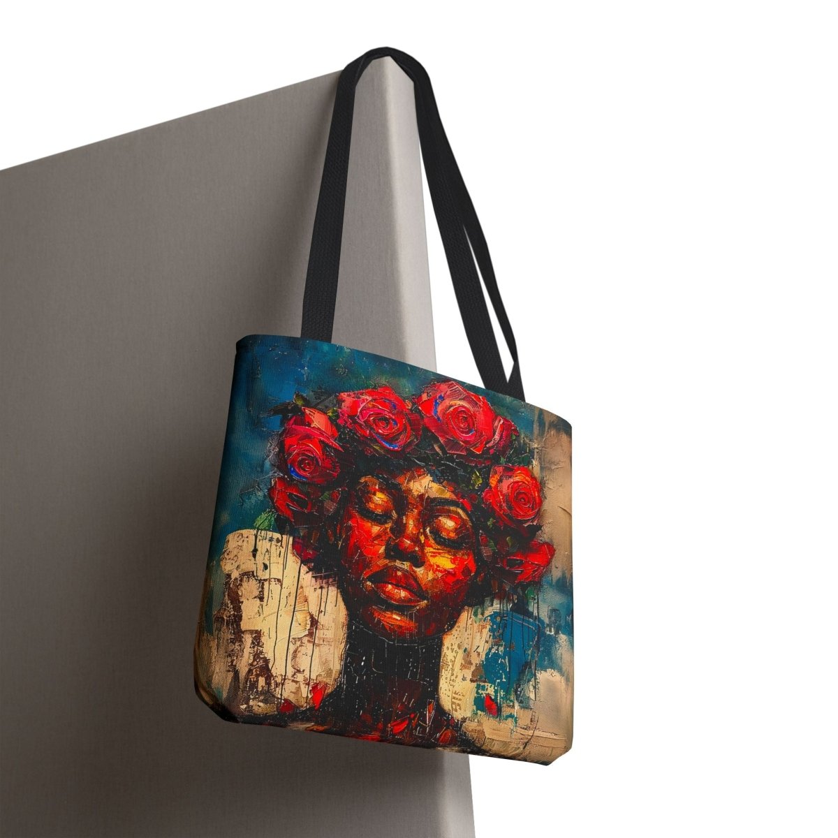 Rose Crown Tote Bag - Afrocentric Art by The Trini Gee