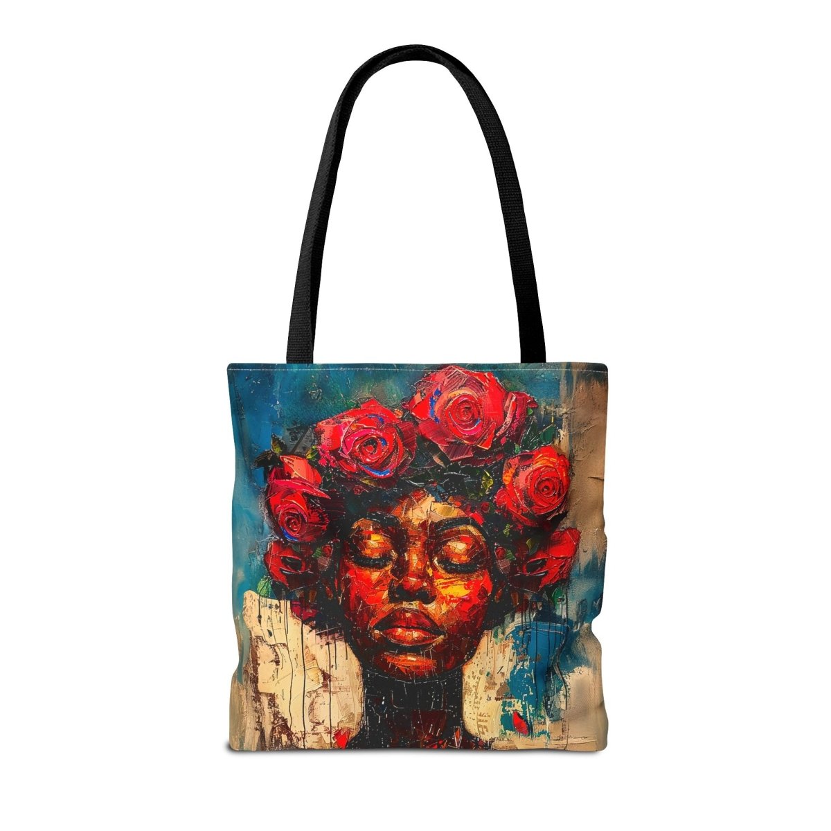 Rose Crown Tote Bag - Afrocentric Art by The Trini Gee