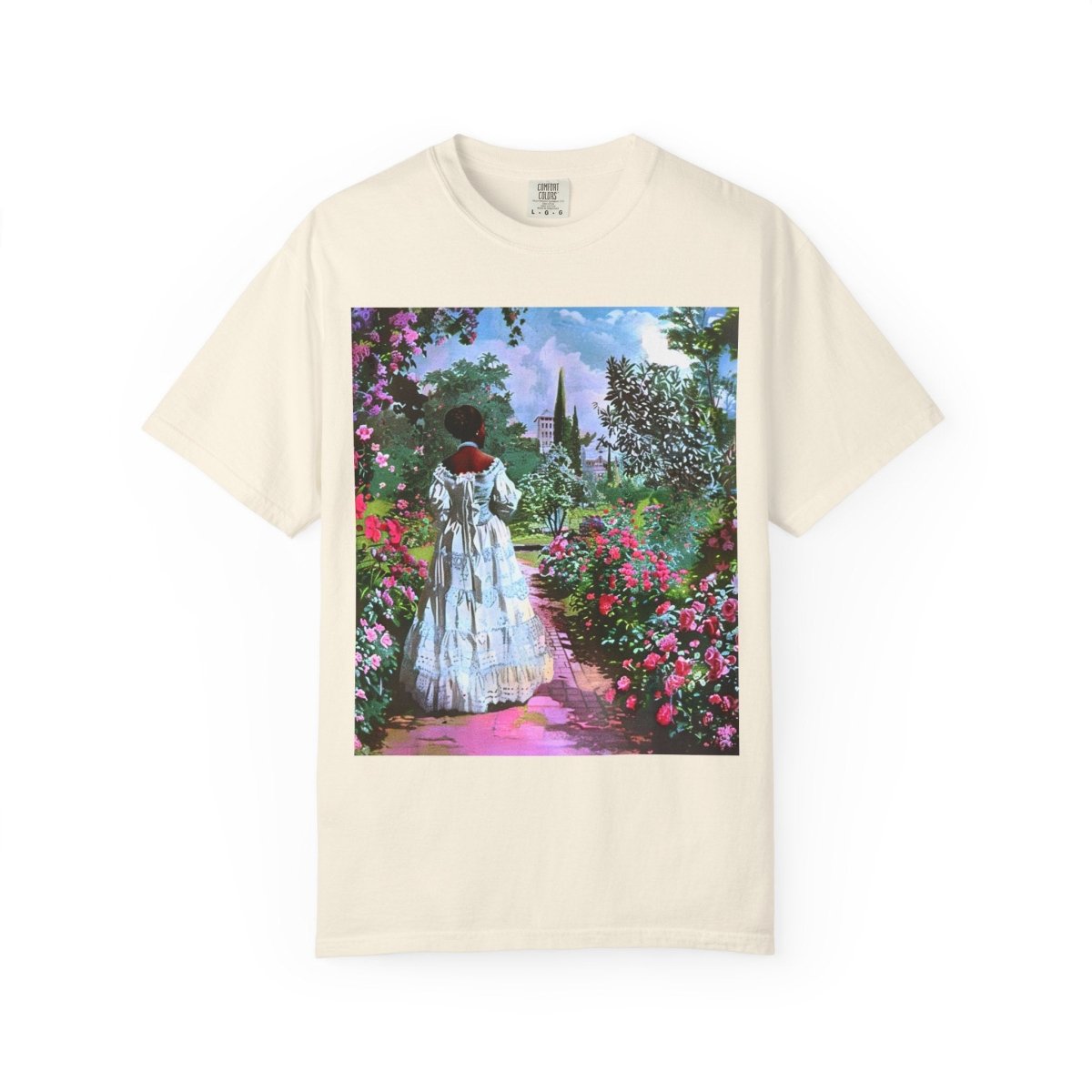 Rose Garden T-Shirt - Afrocentric Art by The Trini Gee