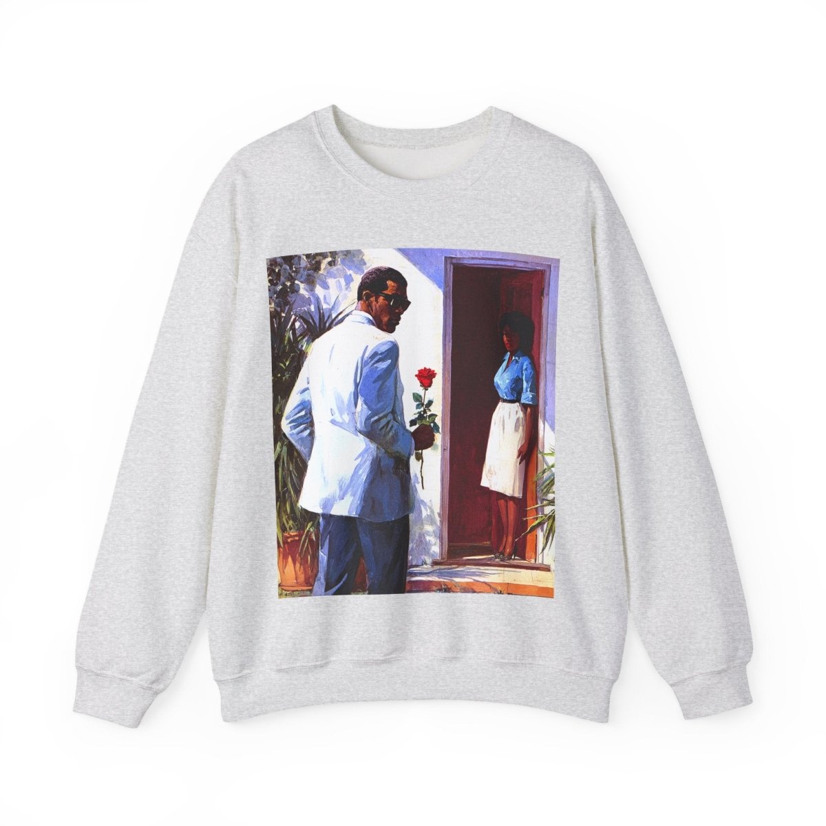 Rose Visit Sweatshirt - Afrocentric Art by The Trini Gee