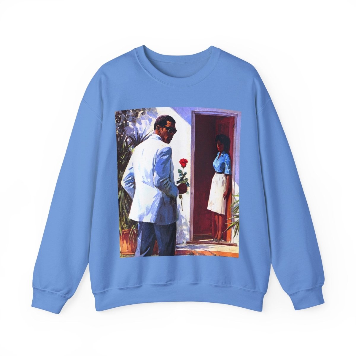 Rose Visit Sweatshirt - Afrocentric Art by The Trini Gee