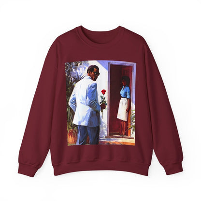 Rose Visit Sweatshirt - Afrocentric Art by The Trini Gee