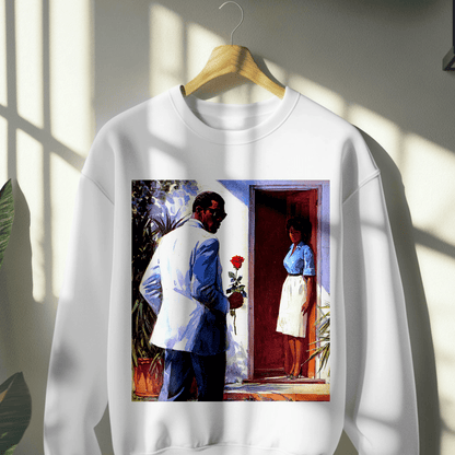 Rose Visit Sweatshirt - Afrocentric Art by The Trini Gee