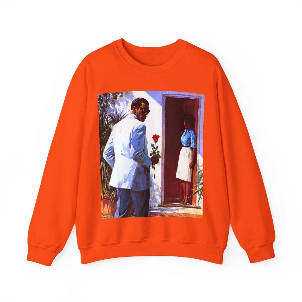 Rose Visit Sweatshirt - Afrocentric Art by The Trini Gee