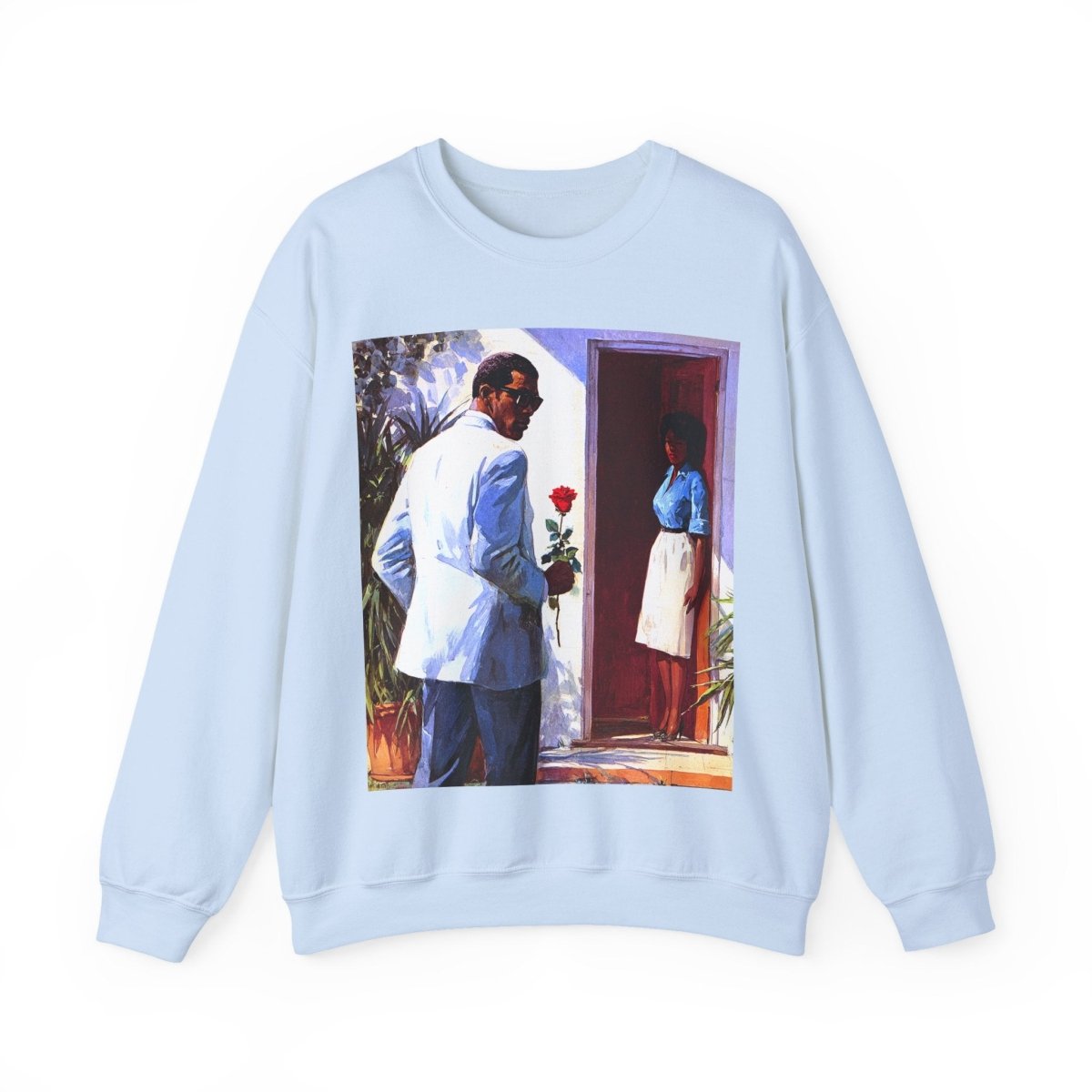 Rose Visit Sweatshirt - Afrocentric Art by The Trini Gee