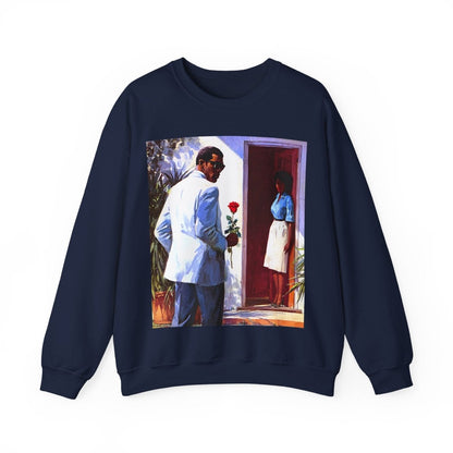 Rose Visit Sweatshirt - Afrocentric Art by The Trini Gee