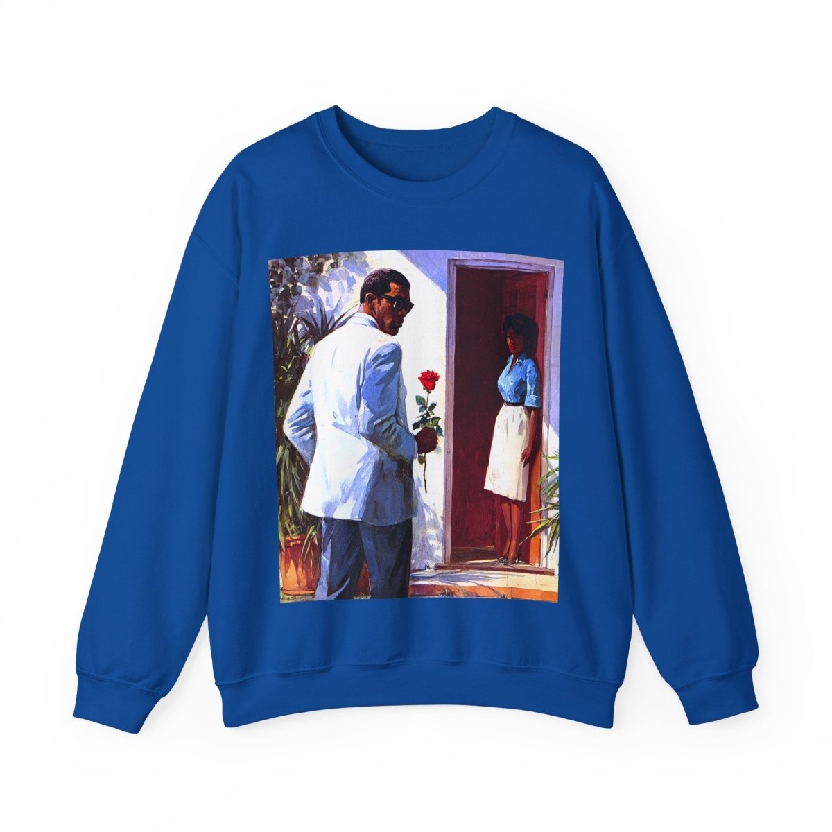 Rose Visit Sweatshirt - Afrocentric Art by The Trini Gee