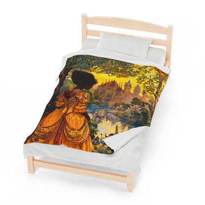 Royal Castle Blanket - Afrocentric Art by The Trini Gee