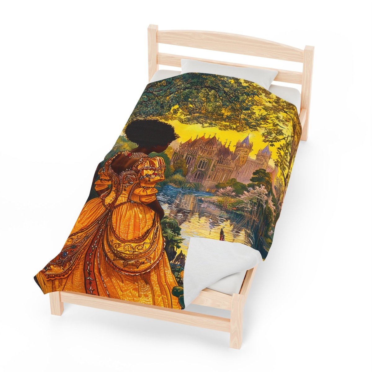 Royal Castle Blanket - Afrocentric Art by The Trini Gee