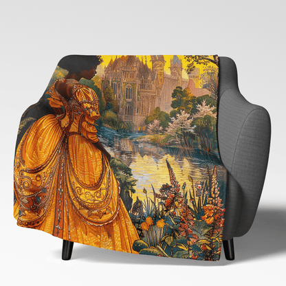Royal Castle Blanket - Afrocentric Art by The Trini Gee