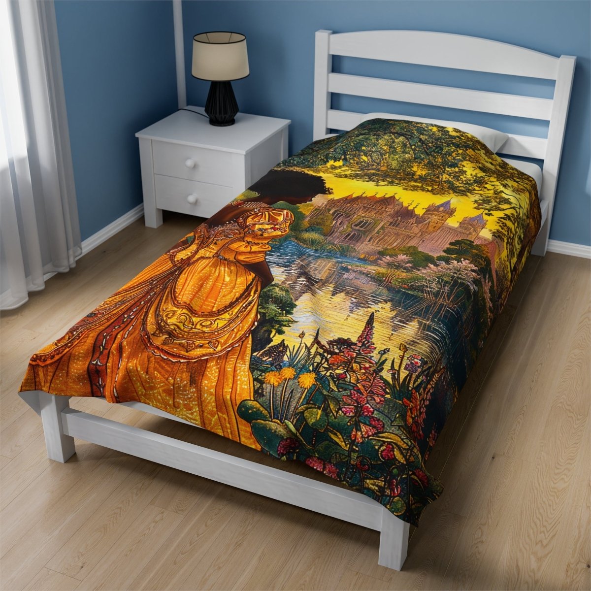 Royal Castle Blanket - Afrocentric Art by The Trini Gee