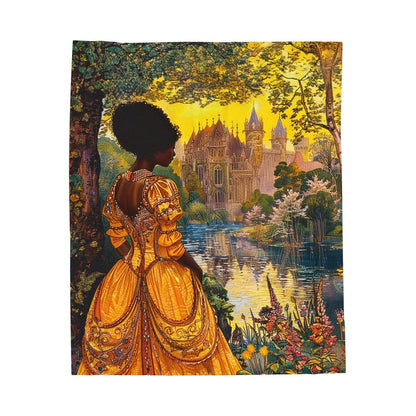 Royal Castle Blanket - Afrocentric Art by The Trini Gee