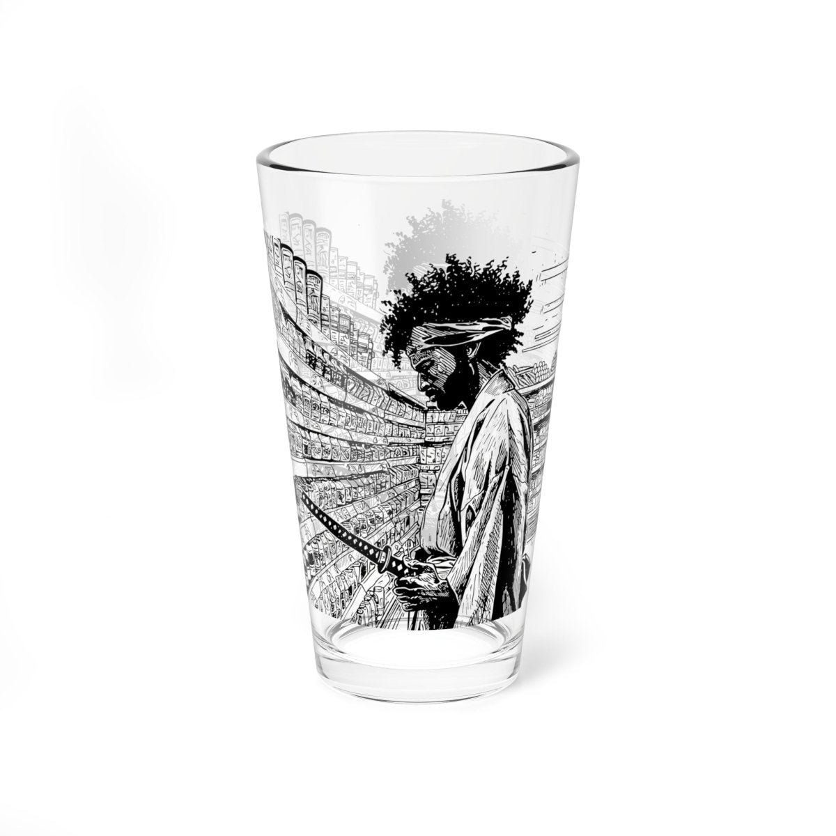 Samurai Journey 16oz Glass - The Trini Gee
