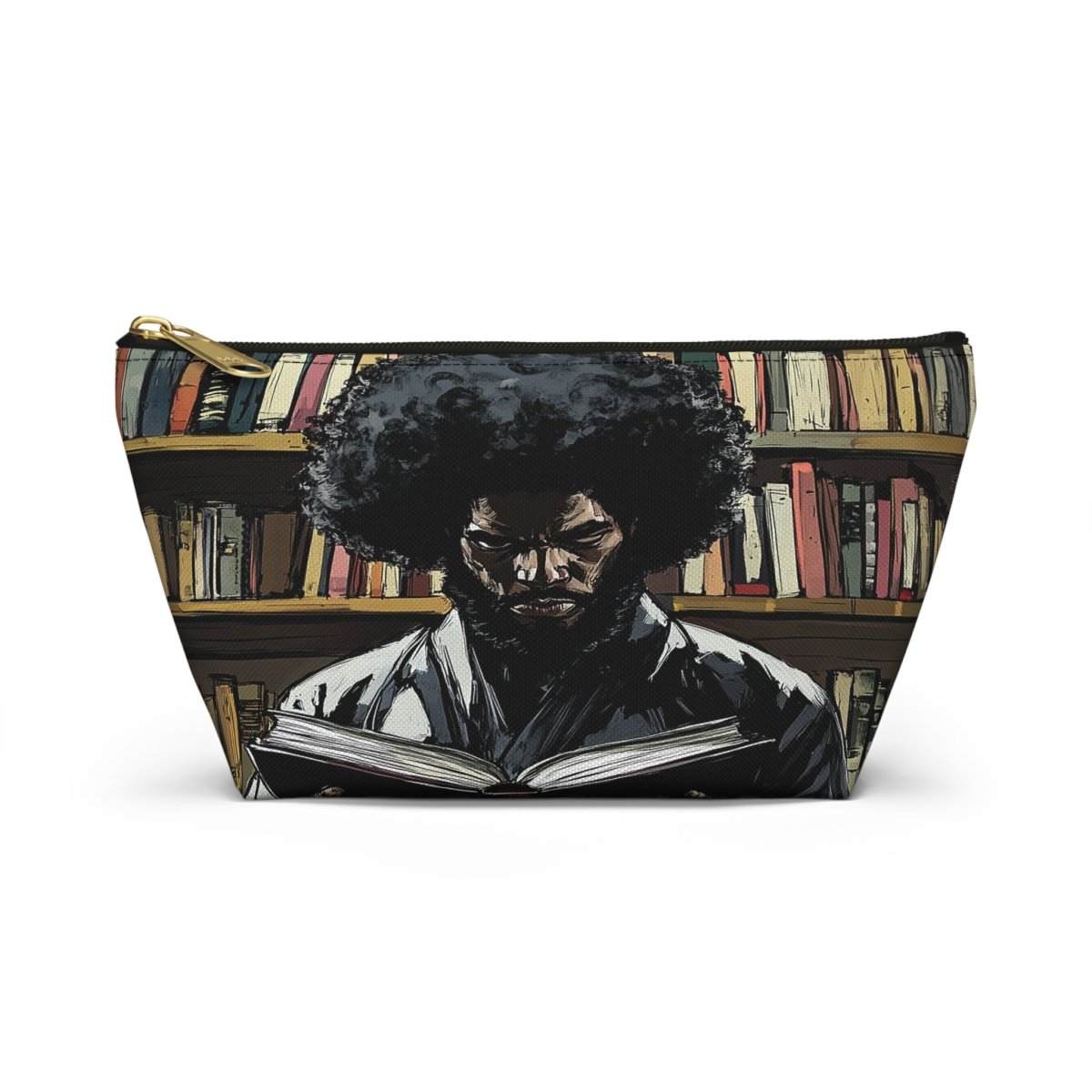 Samurai Scholar T - bottom Pouch - Afrocentric Art by The Trini Gee
