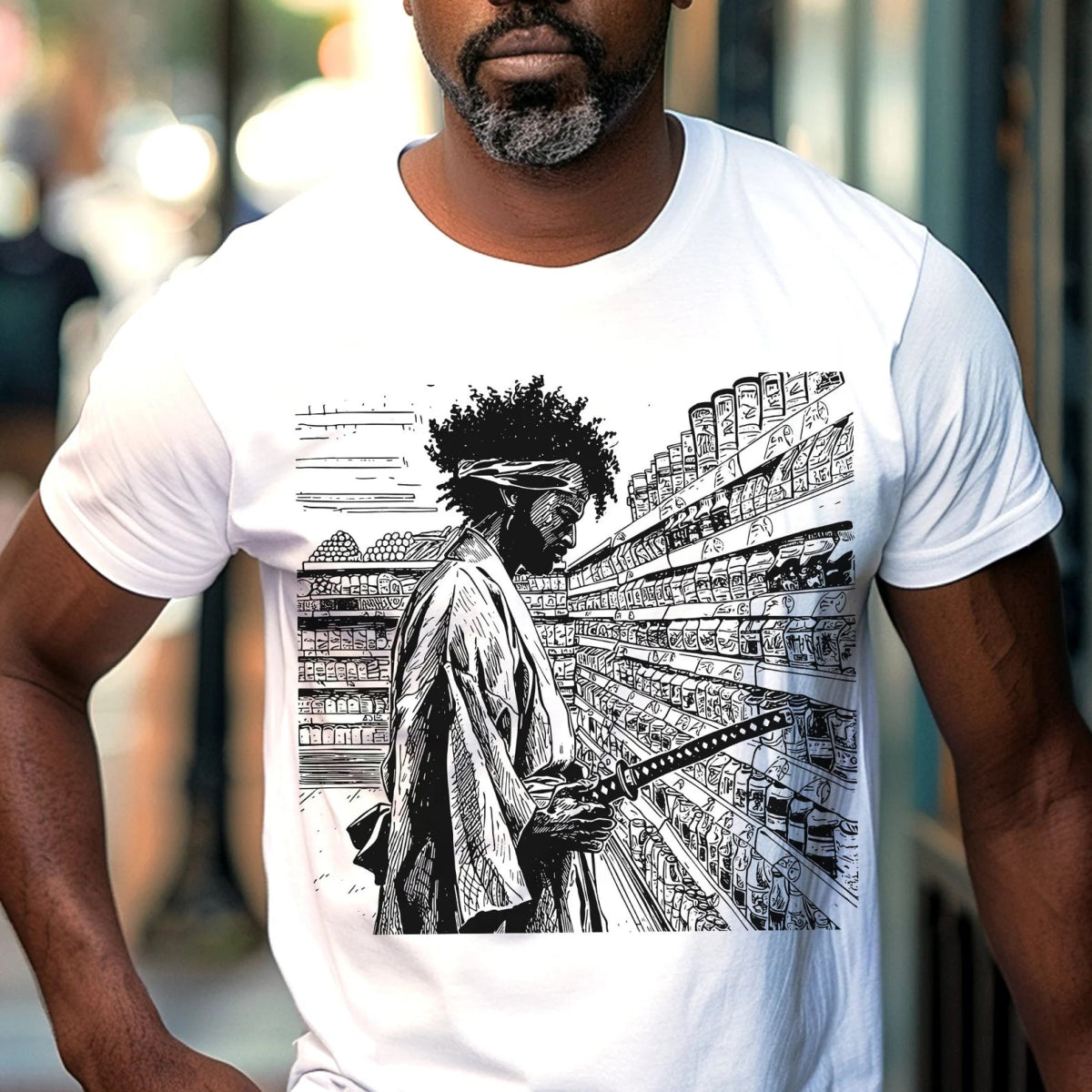 Samurai Shirt - Afrocentric Art by The Trini Gee