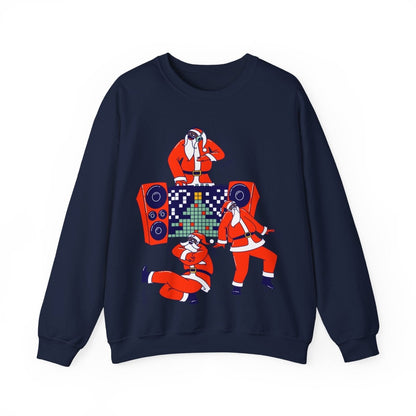 Santa Dance Party Sweatshirt - Afrocentric Art by The Trini Gee