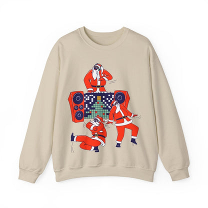 Santa Dance Party Sweatshirt - Afrocentric Art by The Trini Gee
